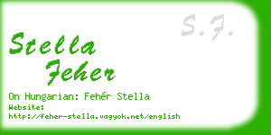 stella feher business card